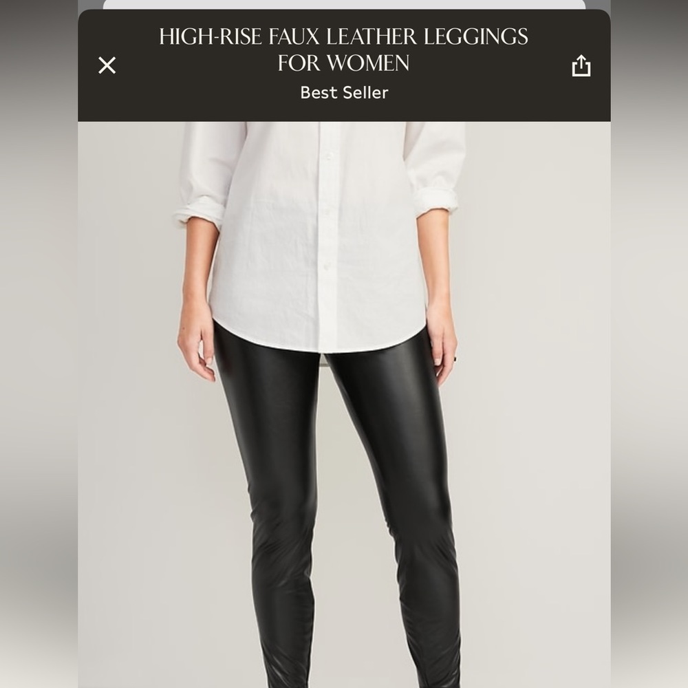 faux leather leggings.